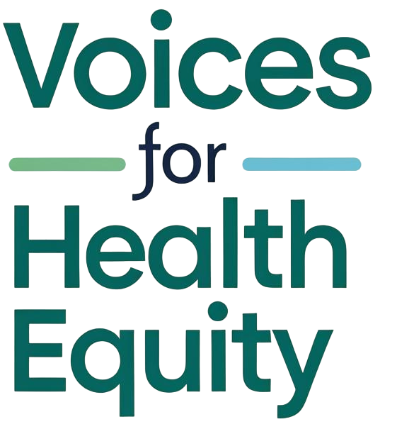 logo for voices for health equity modern aesthetic samuel frattasio photoroom.webp